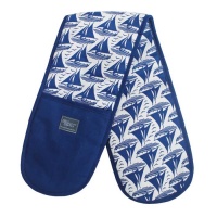 Blue Sailing Double Oven Glove by Hinchcliffe and Barber